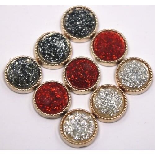 50pcs 12.5mm shiny round delicate white/black flatback Buttons Home Garden Crafts Cabochon Scrapbooking DIY Accessories