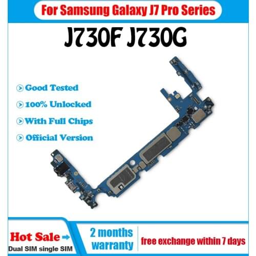 Dual SIM Single SIM For Samsung Galaxy J7 ProJ730F Motherboard With Chips,For Samsung Galaxy J730F Mainboard With Android System