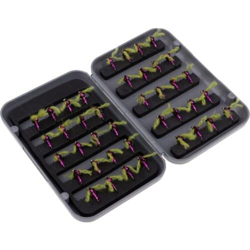 40pcs Dry Flies Fly Fishing Flies Kit Bass Salmon Trout Flies Floating Assortment with Fly Box for Freshwater and Saltwater