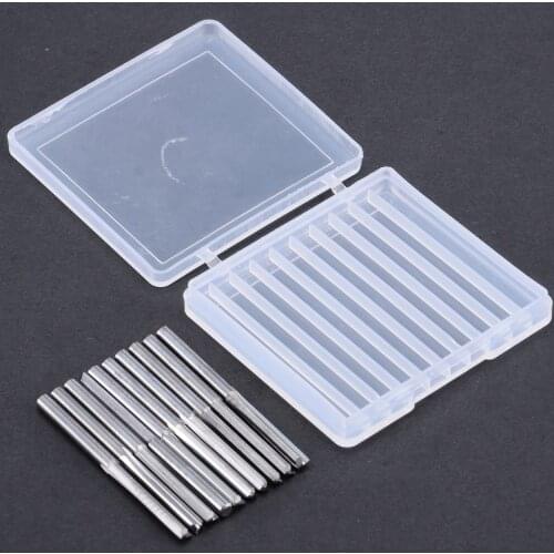 10pcs 2 Flute End Mill Set 3.175mm Shank Tungsten Carbide CNC Milling Cutter For Woodworking Engraving Machine