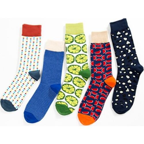 2021 Autumn Leisure Mens Socks Womens Middle Tube Street Skateboard Socks Art Pattern Cotton Breathable Soft Design for Adults