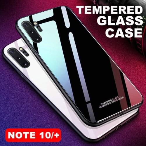 Note 10 Plus Case for Samsung Galaxy Note 20 Ultra Case Shockproof Plating Tempered Glass Hard Back Cover for Note 10+ Capa