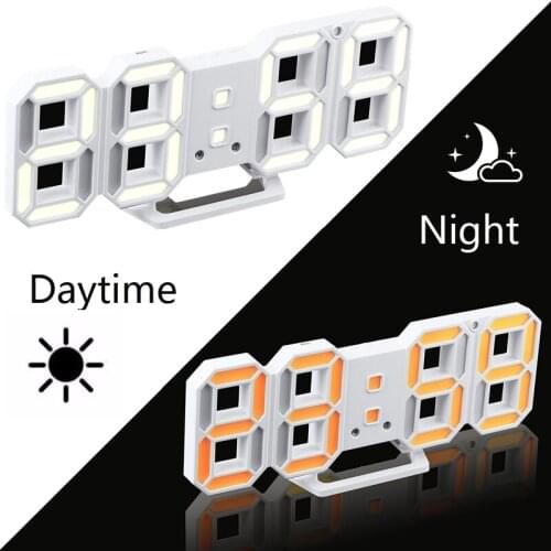 Newest Color Changeable LED Wall Clock 3D Modern Digital Desktop Alarm Clock Home Living Room Office Table Desk Night Light