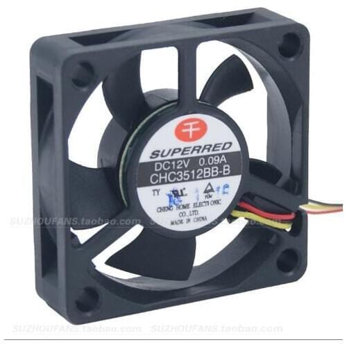 Original CHC3512BB-B 3510 12V 0.09A 3.5CM three-wire cooling fan