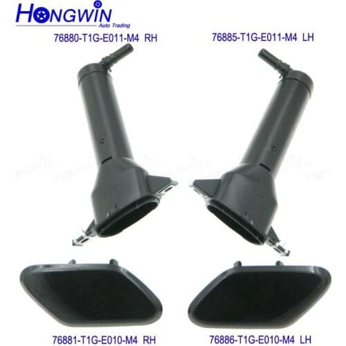 Front Right&Left Headlamp Headlight Washer Spray Nozzle Cover Cap For HHonda CRV 2012-2017 76880-T1G-E011-4M 76881-T1G-E010-M4