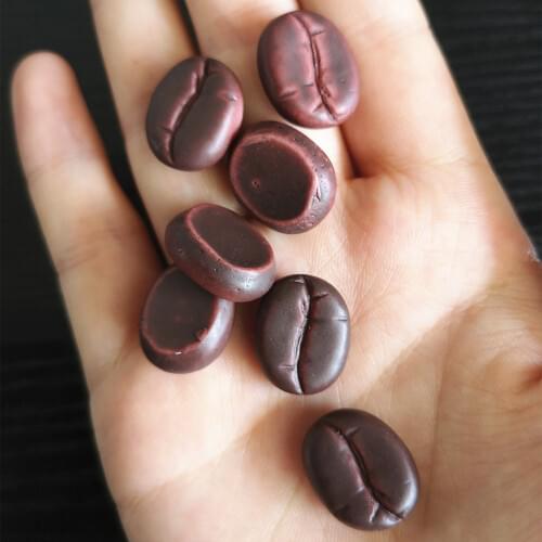 15PCS Slime Charms Simulated Coffee Beans Resin Plasticine Slime Accessories Beads Making Supplies For DIY Scrapbooking Crafts