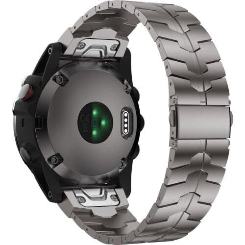 GORPIN Fenix 6s Band, 20mm Titanium Metal Quick Fit Watch Strap for Garmin Fenix 5s Plus, Fenix 6s Pro Bracelet, DLC Silver