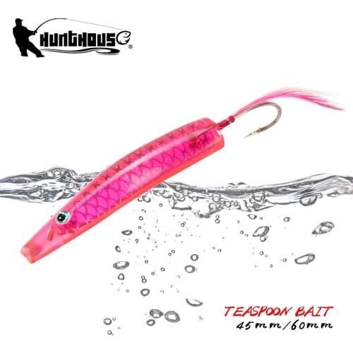 Hunthouse 6pcs fishing lure hard plastic Surf Yumizuno sardine fishing lures spoon trolling 45 mm 60mm fishing bait