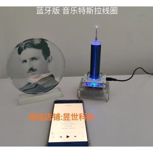 Bluetooth Version Music Tesla Coil, Light-up Plasma Speaker Amplifier, Scientific Experiment Electronic Gift