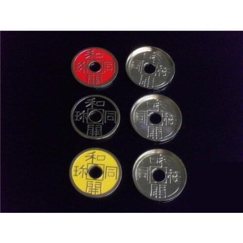 1 set Expanded Chinese Shell w/Coin Half dollar size Chinese Coins set Magic Tricks Close up magic with Manual t Instruction