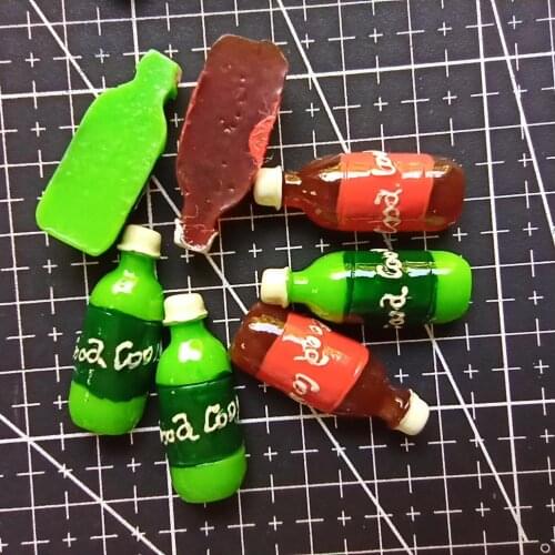 1pcs/lot resin flat back Simulation soda bottle 29mm Cabochons Hair Bow Center Card Frame Making Craft DIY