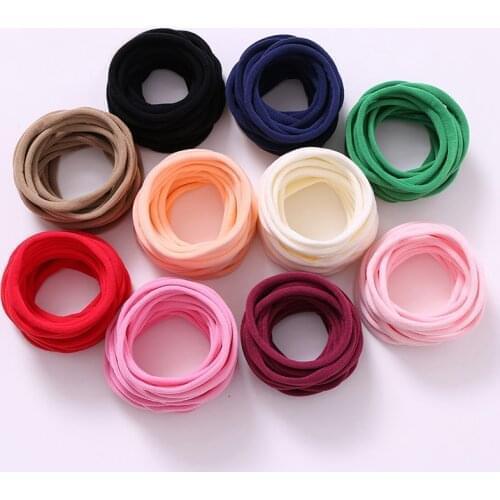 120 pcs/lot, Soft Stretchy Nylon Elastic Headbands, 9mm width Strong Nylon bands wholesale DIY hair accessories