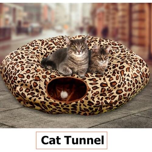 2/4 Holes Pet Cat Tunnel Indoor Outdoor Foldable Pet Cat Training Toy for Cat Rabbit Puppy Animals Play Sleeping Tunnel Tube