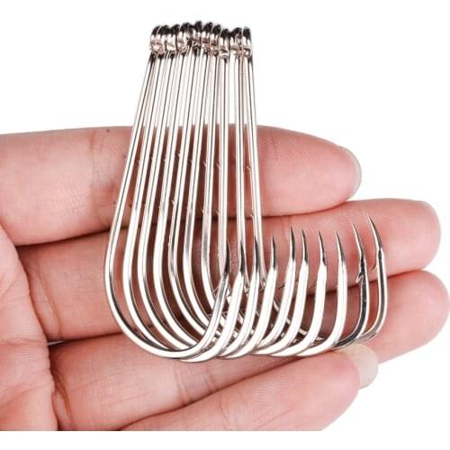 20pcs/ Box Long Shank Fishing Hook 1/0#-6/0# Fish Hooks High Carbon Steel Sharp Barbed Offset Narrow Bait Hook Fishhook