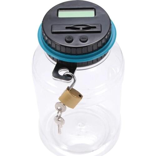 2021 New Piggy Bank Counter Coin Electronic Digital LCD Counting Coin Money Saving Box Jar Coins Storage Box For EURO GBP Money
