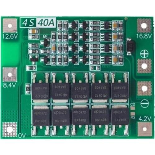 4s 40A Protection Board 14.8V 16.8V 18650 Li-ion Lithium Battery Protection Board Balance Board