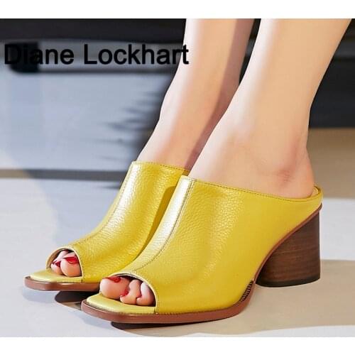 Summer Women Genuine Leather Sandals High Quality Comfortable Leather High Heeled Breathable Sandals Lady Shoes Woman