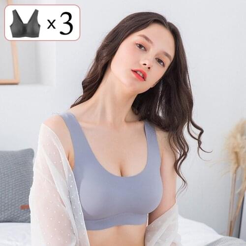 3pcs Womens Underwear Tube Top Bras for Women Sexy Lingerie Push Up Bralette Latex Bra Female Clothes Sports Vest Sleeping Bra
