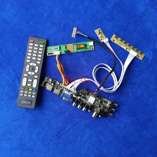 LVDS 30-Pin HDMI-compatible VGA AV USB LCD screen controller board Fit LTN150PF/LTN150PG 1-CCFL DVB Digital Signal 1400*1050 KIT
