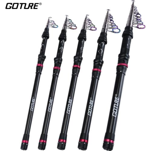 Goture Telescopic Fishing Rod 1.8m 2.1m 2.4m 3.0m 3.6m High Carbon Sea & Lake Long Casting Fishing Rod Max Drag 5kg