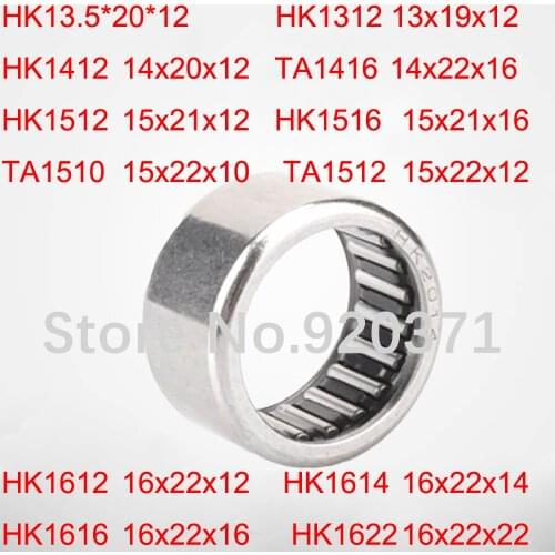 2pc 4pc Needle roller bearing 13.5x20x12 13x19x12 14x20x12 14x22x16 15x21x12/16 15x22x10 15x22x12 16x22x12/14 16x22x16 16x22x22
