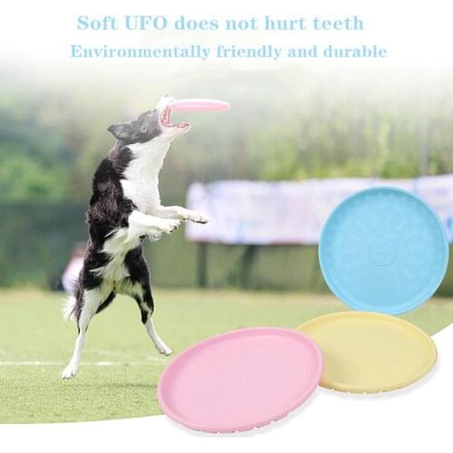Pet toy pet flying saucer TPR toy interactive dog training saucer medium and large dog toy，Q169