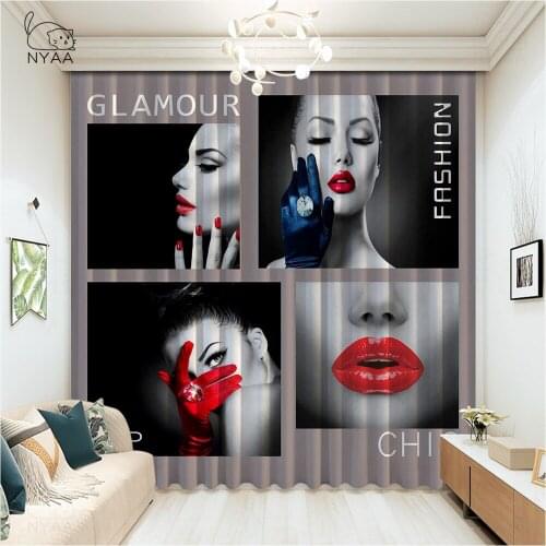 Makeup Brushes Tool Cosmetic Curtains For Elegant Room Home Decoration Red Lipstick Curtain Luxury Accessories Micro Shading