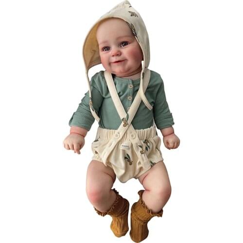 Reborn Bebe 60cm Popular Girl Smiling Maddie Reborn Toddler Cloth Body Soft Touch Reborn Dolls Toys for Girls