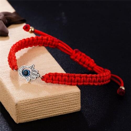 1pc Handmade Braided Rope Bracelet Thread Blue Eye Red String Bracelet Jewelry Chic