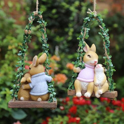 Garden decoration courtyard outdoor kindergarten decoration ornaments crafts sculpture simulation animal rabbit ornaments