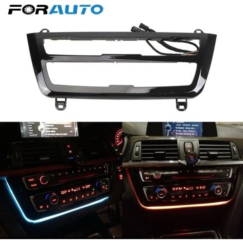 Radio Trim Led Dashboard Center Console AC Panel Light with Blue and Orange Color Atmosphere Light For BMW 3 & 4 Series F30 LCI