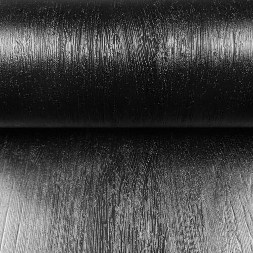 GLOW4U Self Adhesive Black Wood Vinyl Contact Paper Wallpaper for Kitchen Cabinets Table Furniture Door Wall Decal Removable