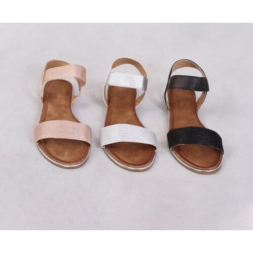 Women Sandals Slip On PU Woman Summer Shoes New Elastic Comfort Flats Footwear Ladies Casual Fashion 2021 New Footwear