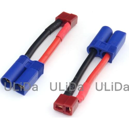 EC5 Male to T-Plug Female Deans Adapter Connector RC Power Supply 5CM 12awg Wire