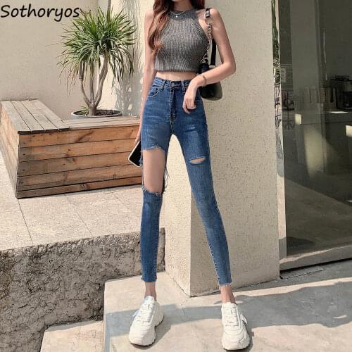 Женские рваные джинсы Sothoryos China At AliExpress