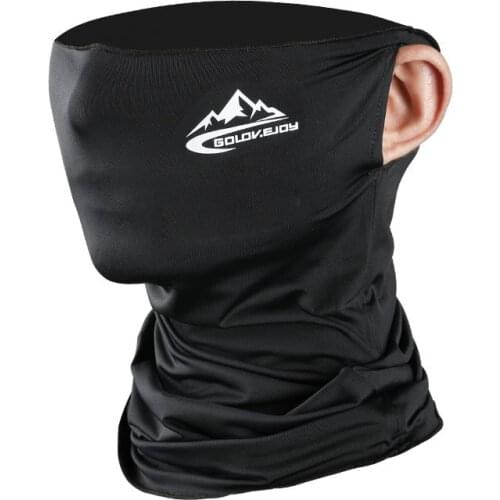 Cycling Hiking Sunscreen Face Mask Scarf Ice Silk Men Motorcycle Sports Riding Neck Collars Turban Balaclava With Ear Hook