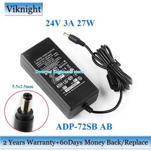Viknight ADP-72SB AB 24V 3A AC Adapter Charger For Zebra Printer GT800 GT820 GX430 Power Supply