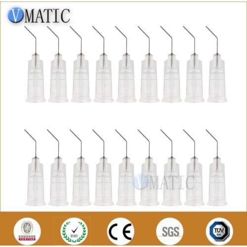 High Quality 100Pcs 27G Clear 0.5" 45 Degree Bent Best Quality Glue Dispensing Needle Tips 1/2 Inch