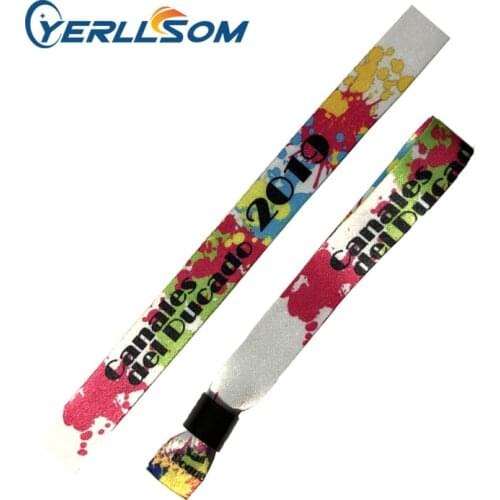 YERLLSOM 200PCS/Lot High Quality Customized Cloth Wristbands With print logo cloth wristbands for events YS19050802