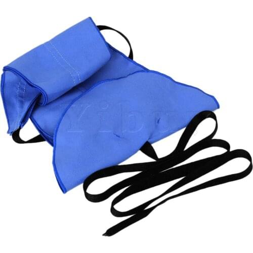 Yibuy Blue Super Soft Alto Tenor Sax Saxophone Body Pull Through Microfiber Cloth Swab