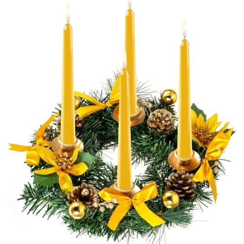 Christmas Candlestick Wreath Durable Table Centerpiece Material Decoration