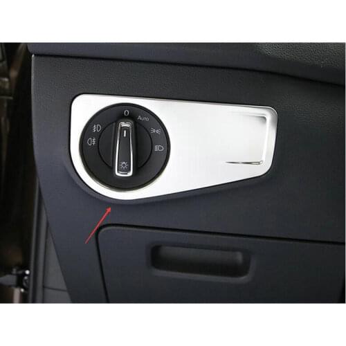 1PC Car ABS Head Lamp Light Switch Cover Control Protective Trim For LHD VW Tiguan 2017 2018