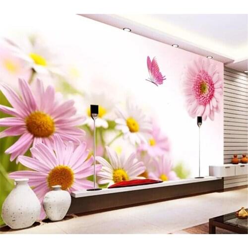 Beibehang Custom 3d decorative wallpaper living room bedroom childrens room photo mural warm sun flower TV background wallpaper