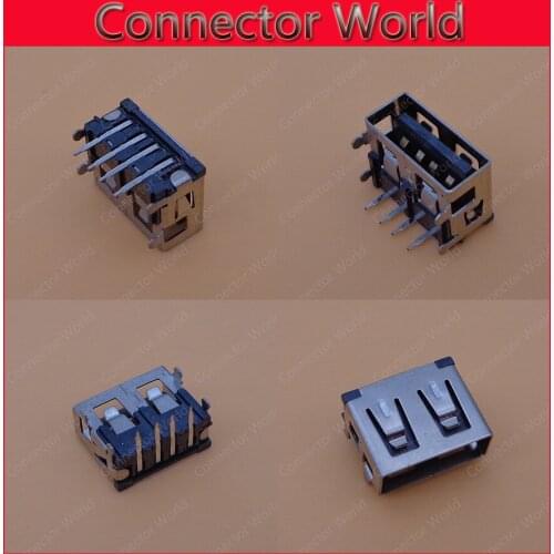 5-100pcs/lot New Laptop USB connector/jack/sockect commonly used ultrashort black glue USB JACK female length = 10mm