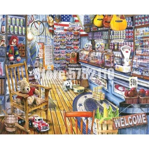 5d Diy Diamond Painting Jackson General Store Americana Cross Stitch Diamond Embroidery Mosaic Paintings Home Decor full Gifts