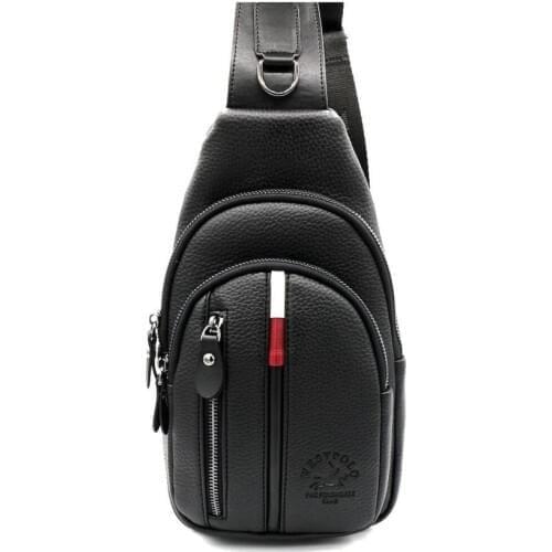 West Polo Black Mens Bady Bag Cross Shoulder Bag