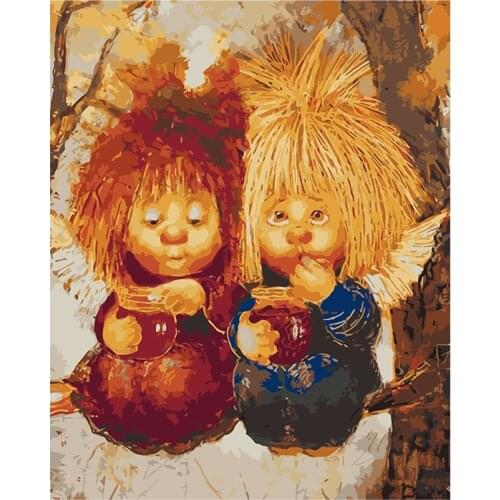 Cartoon DIY digital painting digital modern wall art canvas painting unique gift home decoration 40x50cm hobby