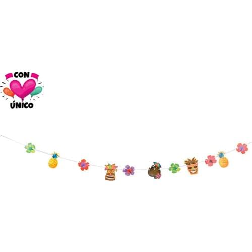 CONUNICO Birthday Tropical Party Photobooth Props Party Supplies Invitation Card Garland Paper Hawaii Aloha Summer HI3539