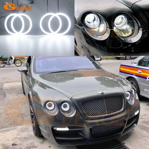 For Bentley Continental Flying Spur 2005-2013 Ultra bright SMD LED Angel Eyes halo rings kit Day Light Car styling Accessories