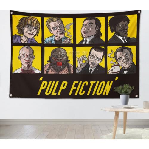 PULP FIC TION Classic movie poster hangover banner flag wall decoration dormitory bedroom studio decor background wall